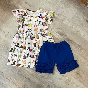 Boutique Texas dress set 3t